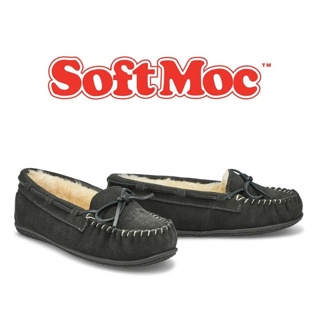 NWOT Womens Bali Supreme Ballerina SoftMocs - Charcoal - Picture 2 of 7